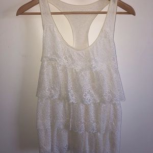 Lace racerback lace tank